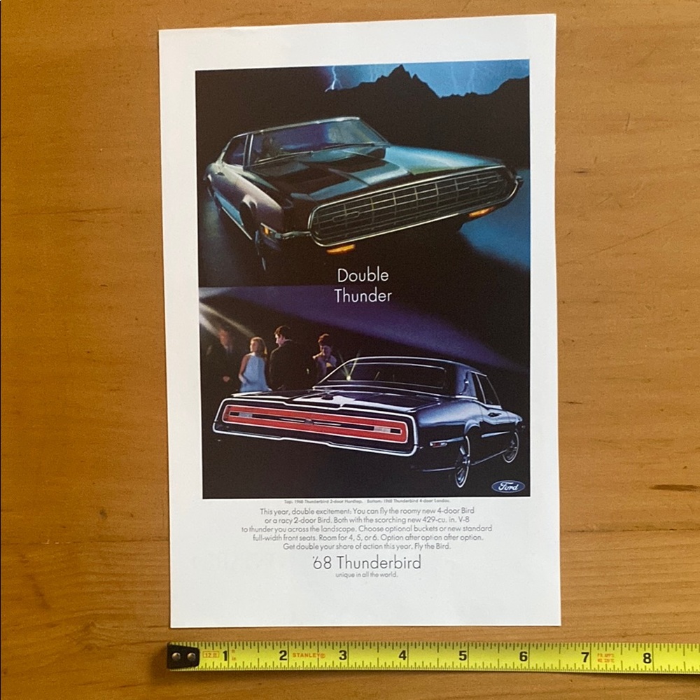 Vintage Ford Thunderbird Advertisement